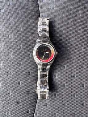 Y2K Relic by Fossil 8-Ball Fire Flame Graphic Watch